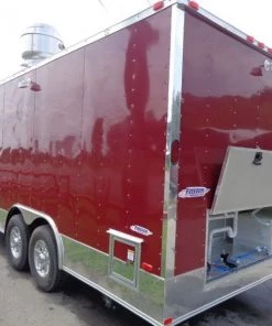 Concession Trailer 8.5' x 20' Red - Custom Enclosed Event Food Kitchen -Cheap Concession Trailers Shop dsc01694