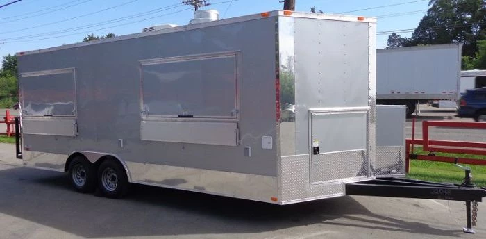 Concession Trailer 8.5' x 20' (Silver frost) Vending Enclosed Catering Kitchen 8 Concession Trailer 8.5' x 20' (Silver frost) Vending Enclosed Catering Kitchen - Image 8