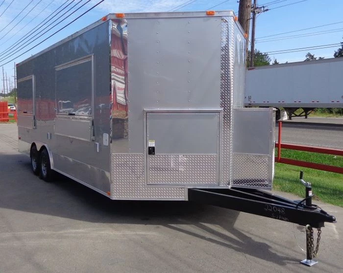 Concession Trailer 8.5' x 20' (Silver frost) Vending Enclosed Catering Kitchen 2 Concession Trailer 8.5' x 20' (Silver frost) Vending Enclosed Catering Kitchen - Image 2