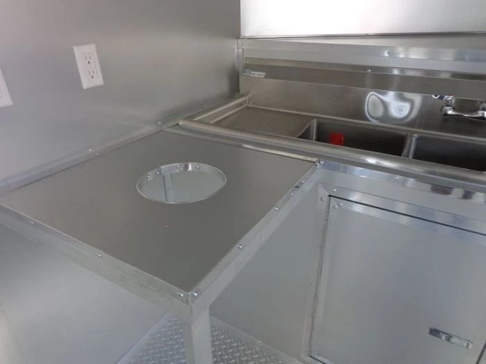 Concession Trailer 8.5' x 20' (Silver frost) Vending Enclosed Catering Kitchen 14 Concession Trailer 8.5' x 20' (Silver frost) Vending Enclosed Catering Kitchen - Image 14