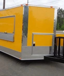 Concession Trailer 8.5' x 20' (Yellow) Enclosed Vending Food Custom -Cheap Concession Trailers Shop dsc02347 1