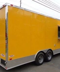Concession Trailer 8.5' x 20' (Yellow) Enclosed Vending Food Custom -Cheap Concession Trailers Shop dsc02352 1