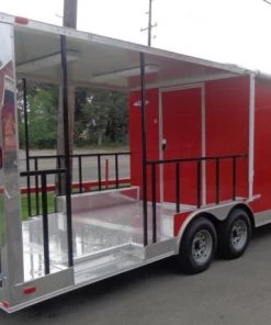 Concession Trailer 8.5' x 24' Red - BBQ Event Food Catering -Cheap Concession Trailers Shop dsc02407
