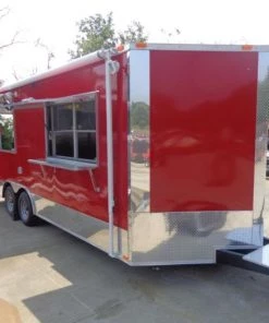 Concession Trailer 8.5'x20' Red - Catering BBQ Food Enclosed Kitchen -Cheap Concession Trailers Shop dsc03064 1