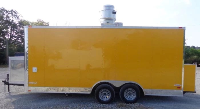 Concession Trailer 8.5'x18' Yellow - Event Food Catering Enclosed Kitchen 3 Concession Trailer 8.5'x18' Yellow - Event Food Catering Enclosed Kitchen - Image 3
