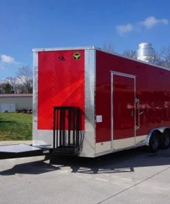 Concession Trailer 8.5' x 18' Red Food Event Catering -Cheap Concession Trailers Shop dsc05230 1