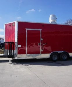 Concession Trailer 8.5' x 18' Red Food Event Catering -Cheap Concession Trailers Shop dsc05234 1