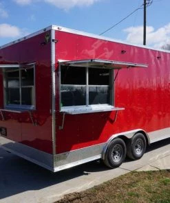 Concession Trailer 8.5' x 18' Red Food Event Catering