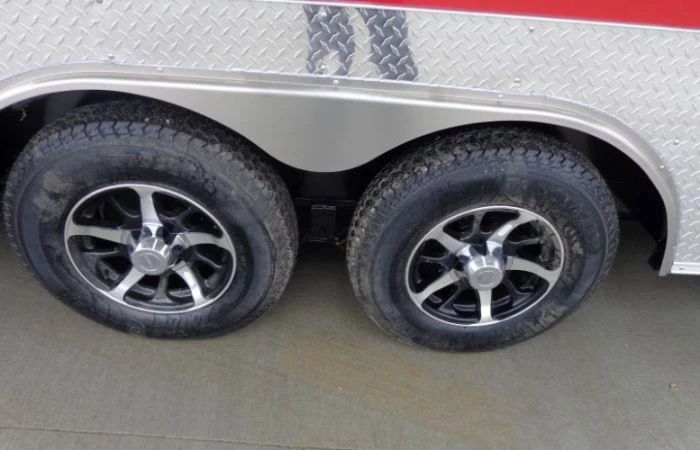 8.5' x 24' Enclosed Red Food Trailer Car Hauler Catering Event 20 8.5' x 24' Enclosed Red Food Trailer Car Hauler Catering Event - Image 20