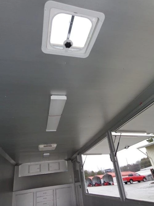 8.5' x 24' Enclosed Red Food Trailer Car Hauler Catering Event 7 8.5' x 24' Enclosed Red Food Trailer Car Hauler Catering Event - Image 7