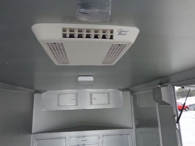 8.5' x 24' Enclosed Red Food Trailer Car Hauler Catering Event 3 8.5' x 24' Enclosed Red Food Trailer Car Hauler Catering Event - Image 3