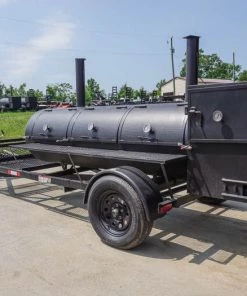 BBQ Smoker 300 Gallon Trailer Pull Behind 6x14 with (2) Wood Cages -Cheap Concession Trailers Shop dsc06755