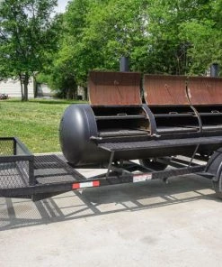 BBQ Smoker 300 Gallon Trailer Pull Behind 6x14 with (2) Wood Cages -Cheap Concession Trailers Shop dsc06775 1