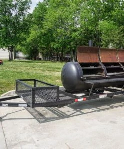 BBQ Smoker 300 Gallon Trailer Pull Behind 6x14 with (2) Wood Cages -Cheap Concession Trailers Shop dsc06776 2