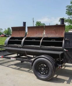 BBQ Smoker 300 Gallon Trailer Pull Behind 6x14 with (2) Wood Cages -Cheap Concession Trailers Shop dsc06777 1