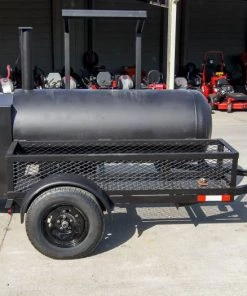 250 Gallon Pull-Behind BBQ Smoker Single Door with Counterweight 3500lb Axle -Cheap Concession Trailers Shop dsc07502