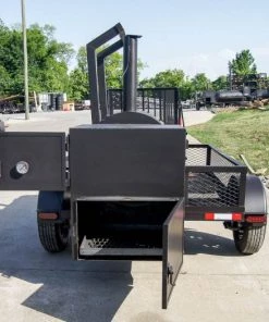 250 Gallon Pull-Behind BBQ Smoker Single Door with Counterweight 3500lb Axle -Cheap Concession Trailers Shop dsc07510