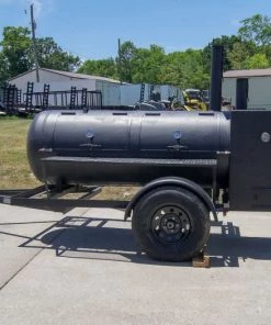 Pull Behind BBQ Smoker 250 Gallon with 3500lb Axle 2 Rack 2 Stack -Cheap Concession Trailers Shop dsc07834 1