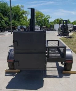 Pull Behind BBQ Smoker 250 Gallon with 3500lb Axle 2 Rack 2 Stack -Cheap Concession Trailers Shop dsc07836 1