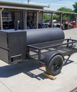 Pull Behind BBQ Smoker 250 Gallon with 3500lb Axle 2 Rack 2 Stack -Cheap Concession Trailers Shop dsc07837 1