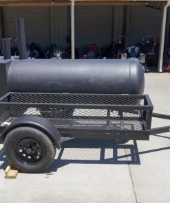 Pull Behind BBQ Smoker 250 Gallon with 3500lb Axle 2 Rack 2 Stack -Cheap Concession Trailers Shop dsc07838 1