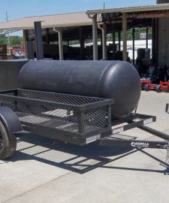 Pull Behind BBQ Smoker 250 Gallon with 3500lb Axle 2 Rack 2 Stack -Cheap Concession Trailers Shop dsc07839 1