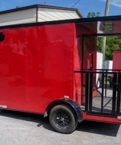 Concession Trailer 7'x12' Red Patio Food Serving Merchandising -Cheap Concession Trailers Shop dsc09196 2