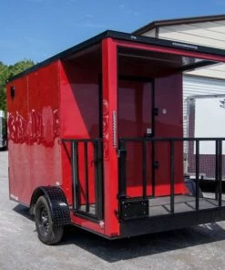 Concession Trailer 7'x12' Red Patio Food Serving Merchandising -Cheap Concession Trailers Shop dsc09197 1