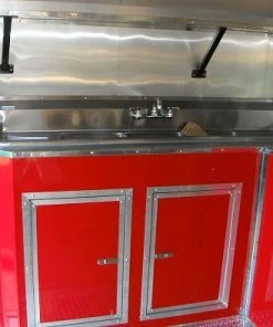 Concession Trailer 8.5'x48' Red - Gooseneck Food BBQ Smoker Catering -Cheap Concession Trailers Shop dscf6140 1