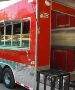 Concession Trailer 8.5'x48' Red - Gooseneck Food BBQ Smoker Catering -Cheap Concession Trailers Shop dscf6149 1