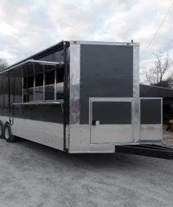 8.5' x 24' Concession Food Trailer Charcoal Grey -Cheap Concession Trailers Shop hqdefault 3 122