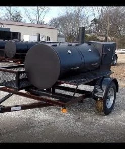Smoker Trailer Pull Behind Wood 59"x 29" Charcoal Pit Wood Cage BBQ Cooker -Cheap Concession Trailers Shop hqdefault 3 20
