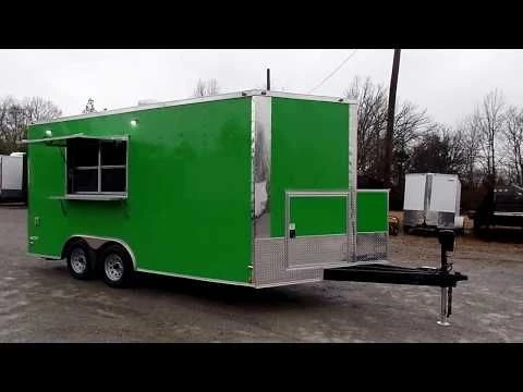 8.5' x 16' Concession Food Trailer Electric Green 25 8.5' x 16' Concession Food Trailer Electric Green - Image 25