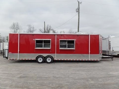 8.5' x 30' Concession Food Trailer Red With Appliances 2 8.5' x 30' Concession Food Trailer Red With Appliances - Image 2