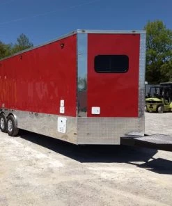 8.5' x 24' Red Concession Food Trailer With Appliances -Cheap Concession Trailers Shop img 20180430 121113842