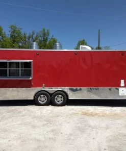 8.5' x 24' Red Concession Food Trailer With Appliances -Cheap Concession Trailers Shop img 20180430 121748213