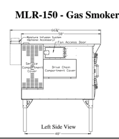 Southern Pride MLR-150 Stainless Steel Interior Exterior Rotisserie Smoker