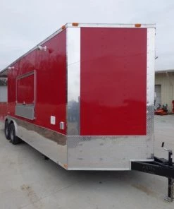Concession Trailers 8.5'x24' Red - Food Catering Enclosed Kitchen Restroom 46 Concession Trailers 8.5'x24' Red - Food Catering Enclosed Kitchen Restroom -Cheap Concession Trailers Shop p1000339