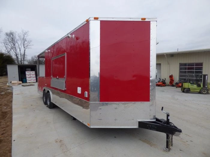 Concession Trailers 8.5'x24' Red - Food Catering Enclosed Kitchen Restroom 6 Concession Trailers 8.5'x24' Red - Food Catering Enclosed Kitchen Restroom - Image 6