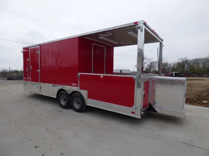 Concession Trailers 8.5'x24' Red - Food Catering Enclosed Kitchen Restroom 7 Concession Trailers 8.5'x24' Red - Food Catering Enclosed Kitchen Restroom - Image 7