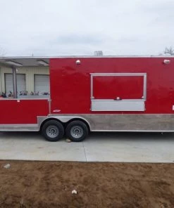 Concession Trailers 8.5'x24' Red - Food Catering Enclosed Kitchen Restroom 48 Concession Trailers 8.5'x24' Red - Food Catering Enclosed Kitchen Restroom -Cheap Concession Trailers Shop p1000345