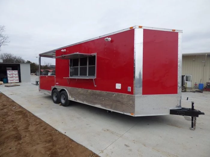 Concession Trailers 8.5'x24' Red - Food Catering Enclosed Kitchen Restroom 11 Concession Trailers 8.5'x24' Red - Food Catering Enclosed Kitchen Restroom - Image 11
