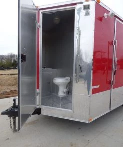 Concession Trailers 8.5'x24' Red - Food Catering Enclosed Kitchen Restroom 57 Concession Trailers 8.5'x24' Red - Food Catering Enclosed Kitchen Restroom -Cheap Concession Trailers Shop p1000348