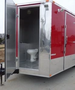 Concession Trailers 8.5'x24' Red - Food Catering Enclosed Kitchen Restroom 53 Concession Trailers 8.5'x24' Red - Food Catering Enclosed Kitchen Restroom -Cheap Concession Trailers Shop p1000349