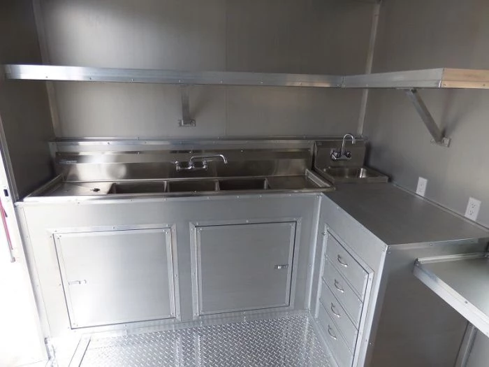 Concession Trailers 8.5'x24' Red - Food Catering Enclosed Kitchen Restroom 15 Concession Trailers 8.5'x24' Red - Food Catering Enclosed Kitchen Restroom - Image 15