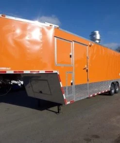 8.5' x 34' Orange Catering Event Concession Food Trailer -Cheap Concession Trailers Shop p1000381 1