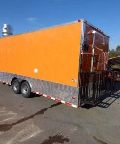8.5' x 34' Orange Catering Event Concession Food Trailer -Cheap Concession Trailers Shop p1000383 1