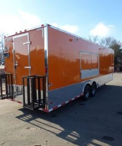 8.5' x 34' Orange Catering Event Concession Food Trailer -Cheap Concession Trailers Shop p1000385 1
