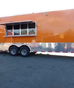 8.5' x 34' Orange Catering Event Concession Food Trailer -Cheap Concession Trailers Shop p1000387 1