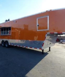 8.5' x 34' Orange Catering Event Concession Food Trailer -Cheap Concession Trailers Shop p1000388 1
